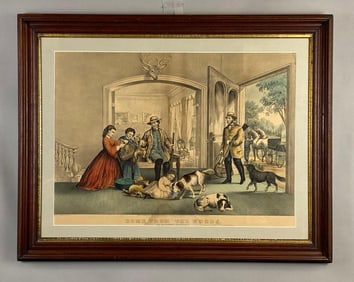 Currier and Ives Home from the Woods The Successful Sportsmen Lithograph