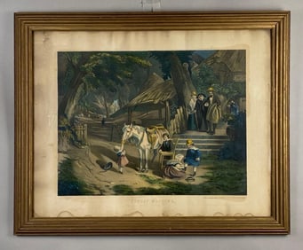 Max Jacoby and Zeller Sunday Morning German Lithograph