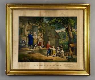 N. Currier William Collins The Sale of the Pet Lamb Lithograph