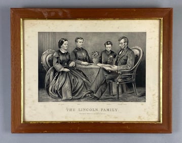 Currier and Ives The Lincoln Family Lithograph