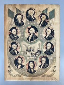 N. Currier The Presidents of the United States Lithograph