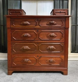 Antique Walnut 4 Drawer Dresser