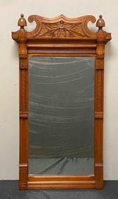 Antique Walnut Hanging Mirror