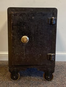Antique Victor Cast Iron Combination Safe