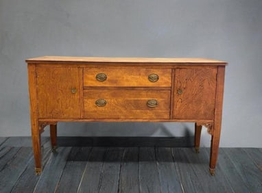 Antique Ash Wood Sideboard