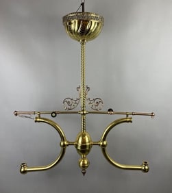 Antique Brass 2 Arm Gas Chandelier