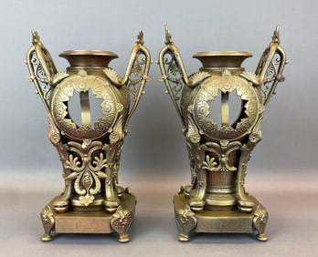 Group of 2 Antique Victorian  Lamp Bases