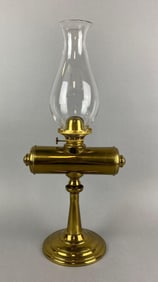 Antique Brass Desk Oil Lamp