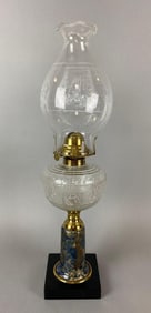 Antique Pottery Base Oil Lamp