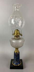 Antique Pottery Base Oil Lamp