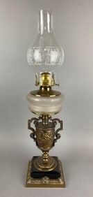 Antique Ornate Oil Lamp