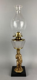 Antique Figural Man Oil Lamp