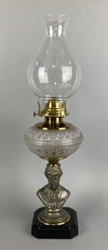 Antique Figural Woman Oil Lamp