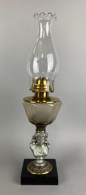 Antique Figural Woman Oil Lamp