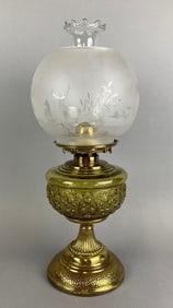 Antique Hammered Oil Lamp