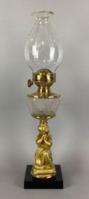 Antique Figural Praying Child Oil Lamp