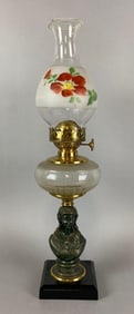 Antique Figural Woman Oil Lamp
