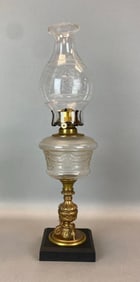Antique Victorian Nu-Type Macbeth Oil Table Lamp