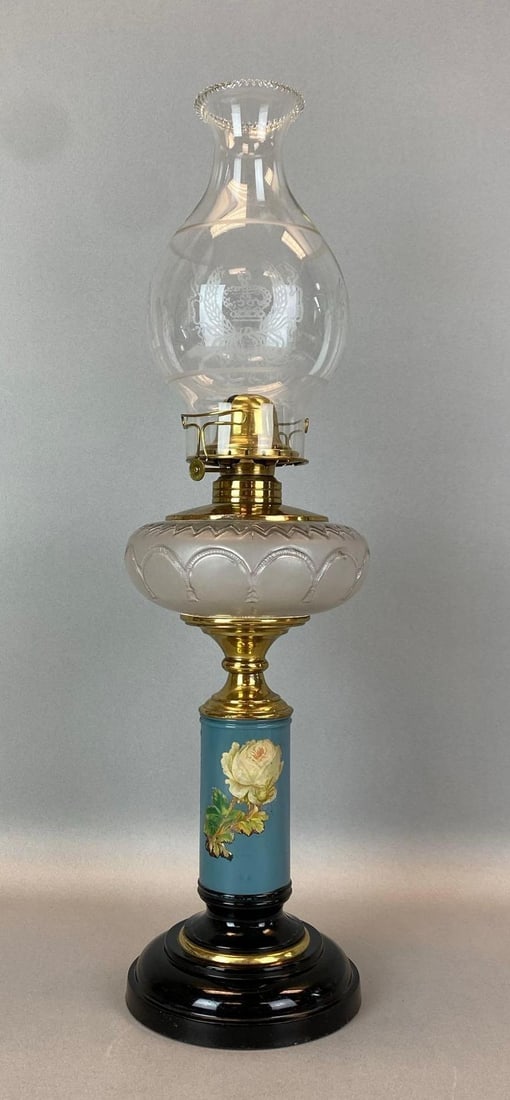 Antique Victorian Dows Smokeless Oil Table Lamp (1 of 2)
