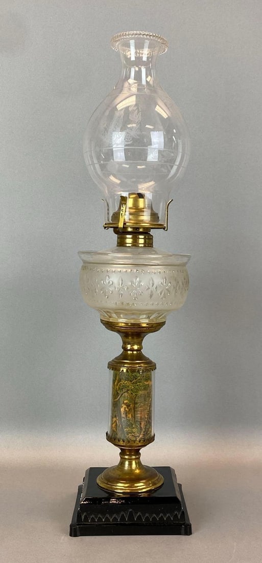 Antique Victorian Oil Table Lamp (1 of 3)