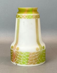 Antique Etched Slag Art Glass Lamp Shade