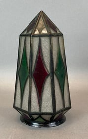 Antique Colored Flash Glass Prism Lamp Shade
