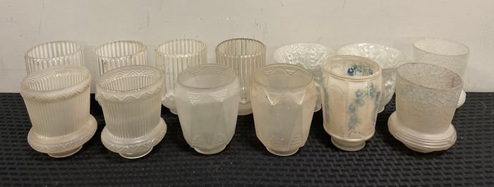 Group of Antique Glass Lamp Shades