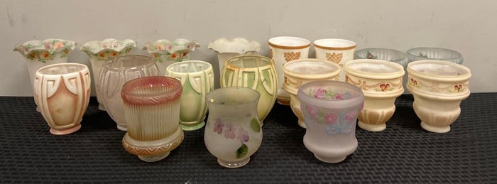 Group of Antique Glass Lamp Shades