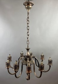 Antique Silver Plate 9 Arm Candelabra