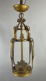 Antique Brass 5 Lamp Hanging Light Fixture
