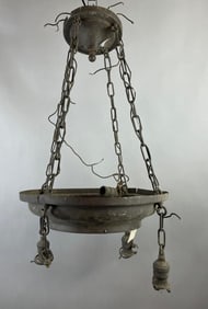 Antique 5 Lamp Hanging Light Fixture