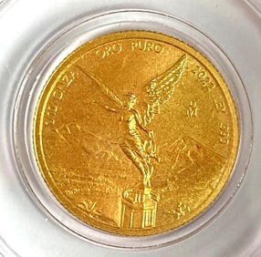 2022 Mexico Libertad 1/10oz .999 Gold Coin