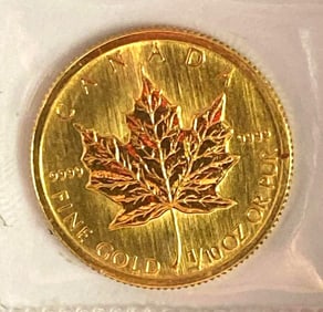 1994 Canada $5 Maple Leaf 1/10oz .999 Gold Coin