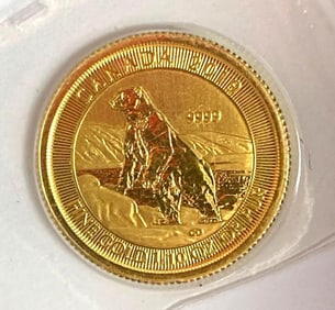 2019 Canada $5 Polar Bear 1/10oz .999 Gold Coin