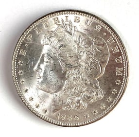 1888 US $1 Morgan Silver Dollar