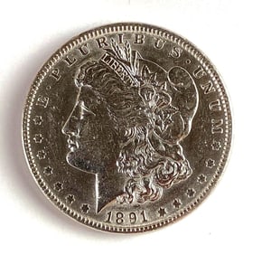 1891 US $1 Morgan Silver Dollar