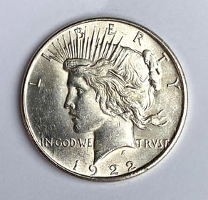 1922 US $1 Peace Silver Dollar