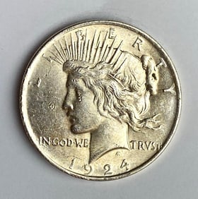 1924 US $1 Peace Silver Dollar