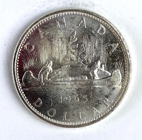 1965 Canada $1 Voyager Silver Dollar