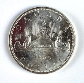 1965 Canada $1 Voyager Silver Dollar