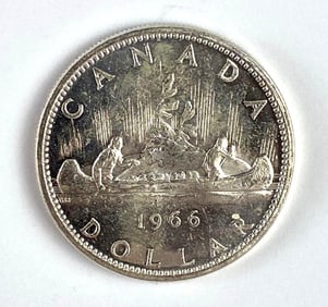 1966 Canada $1 Voyager Silver Dollar