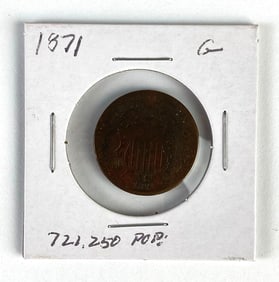 1871 US Two-Cent Piece