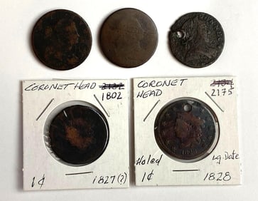 Group of US Large Cents and More