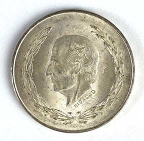 1953 Mexico 5 Pesos Hidalgo 27.8g .720 Silver Coin