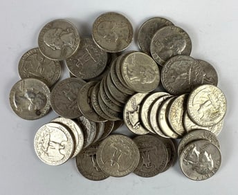 Group of 40 US Silver Quarters