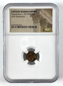 NGC Graded Eastern Roman Empire Theodosius I Coin