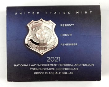 2021 US Mint National Law Enforcement Memorial and Museum Proof Clad Half Dollar