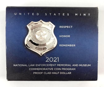 2021 US Mint National Law Enforcement Memorial and Museum Proof Clad Half Dollar