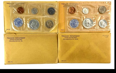 Group of 4 Philadelphia Mint US Proof Coin Sets