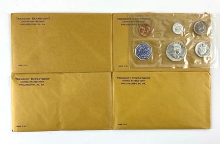 Group of 4 1963 Philadelphia Mint US Proof Coin Sets